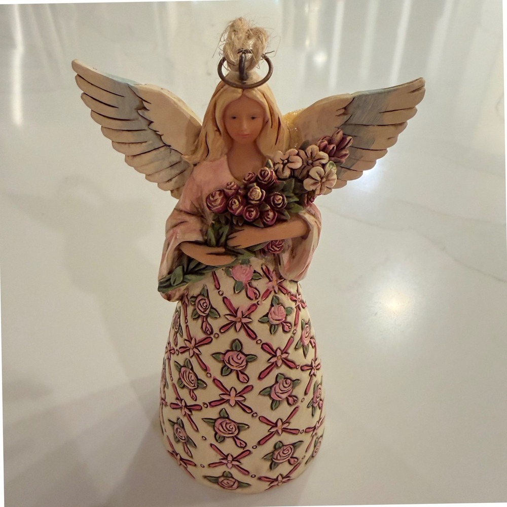 Jim Shore Heartwood Creek Angel Figurine 4024794 Breast Cancer Awareness 2011